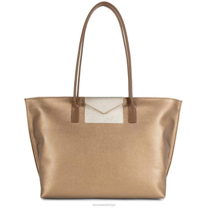 kadınlar büyük taşıma çantası maya yeni cuivre-şampanya-vison Lancaster Paris çanta H0LP711