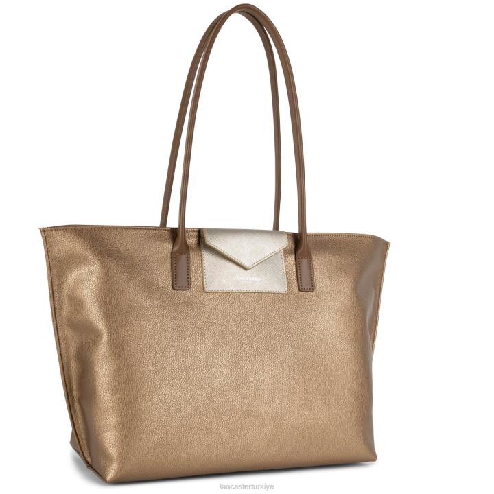 kadınlar büyük taşıma çantası maya yeni cuivre-şampanya-vison Lancaster Paris çanta H0LP711