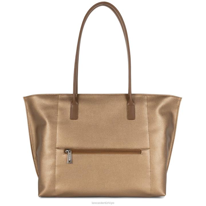 kadınlar büyük taşıma çantası maya yeni cuivre-şampanya-vison Lancaster Paris çanta H0LP711