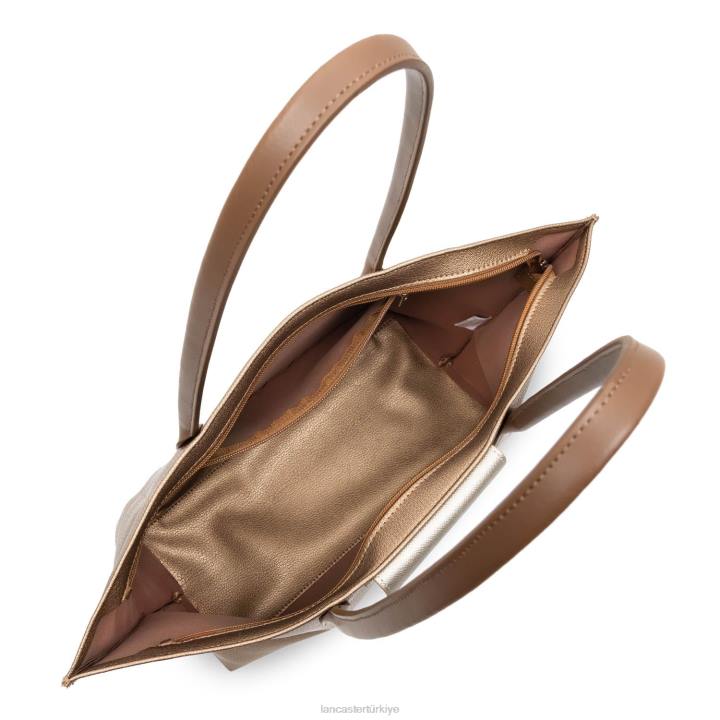 kadınlar büyük taşıma çantası maya yeni cuivre-şampanya-vison Lancaster Paris çanta H0LP711