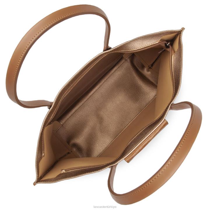 kadınlar büyük taşıma çantası maya yeni cuivre-noisette-deve Lancaster Paris çanta H0LP706