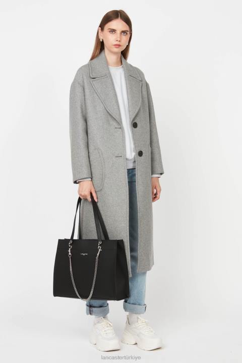 kadınlar büyük taşıma çantası pur & element city şampanyada noir Lancaster Paris çanta H0LP4181