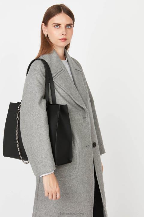 kadınlar büyük taşıma çantası pur & element city şampanyada noir Lancaster Paris çanta H0LP4181