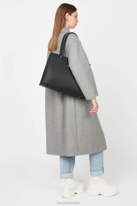 kadınlar büyük taşıma çantası pur & element city şampanyada noir Lancaster Paris çanta H0LP4181