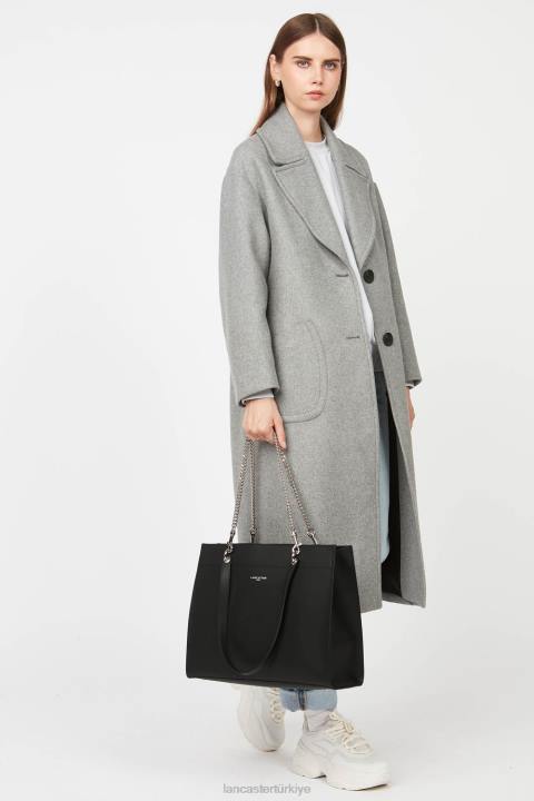kadınlar büyük taşıma çantası pur & element city şampanyada noir Lancaster Paris çanta H0LP4181