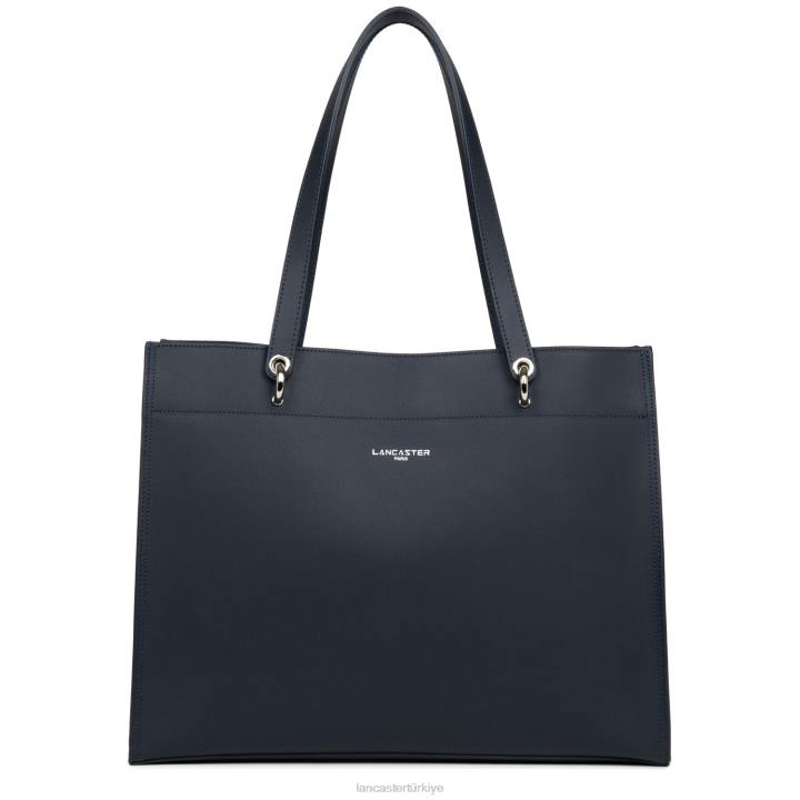 kadınlar büyük taşıma çantası pur & element city bleu fonce-in-argent Lancaster Paris çanta H0LP4172