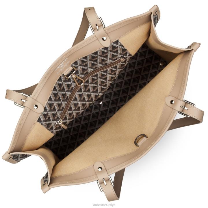 kadınlar büyük taşıma çantası simgesi kestane rengi çıplak Lancaster Paris çanta H0LP3880