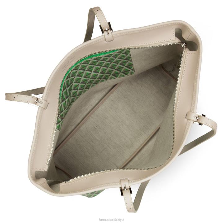 kadınlar büyük taşıma çantası simgesi vert kır beji Lancaster Paris çanta H0LP2520