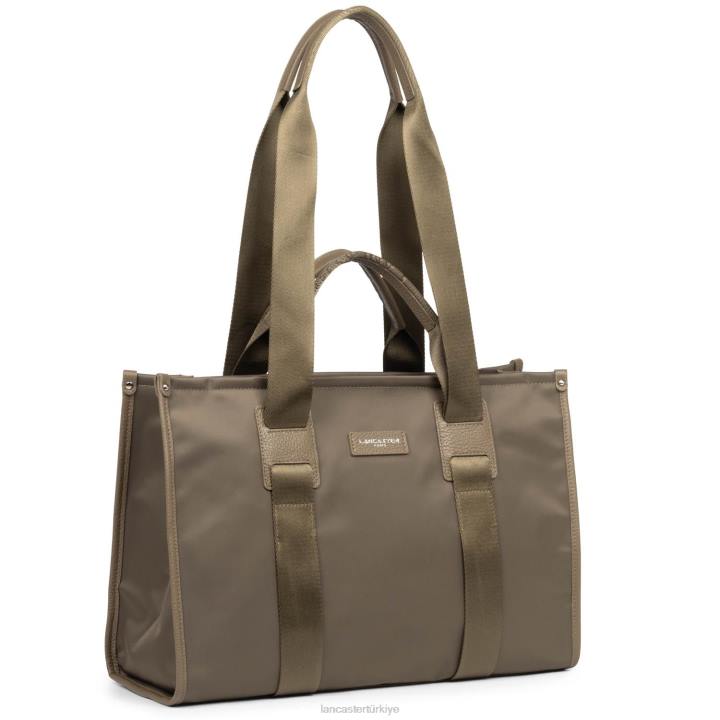 kadınlar büyük taşıma çantası temel fakülte boz kahverengi Lancaster Paris çanta H0LP4479