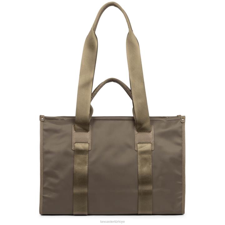 kadınlar büyük taşıma çantası temel fakülte boz kahverengi Lancaster Paris çanta H0LP4479