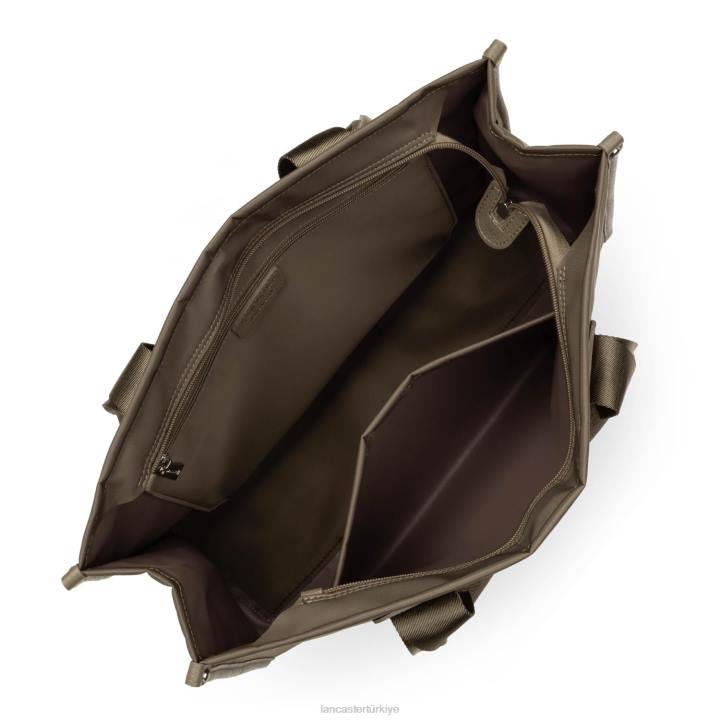 kadınlar büyük taşıma çantası temel fakülte boz kahverengi Lancaster Paris çanta H0LP4479