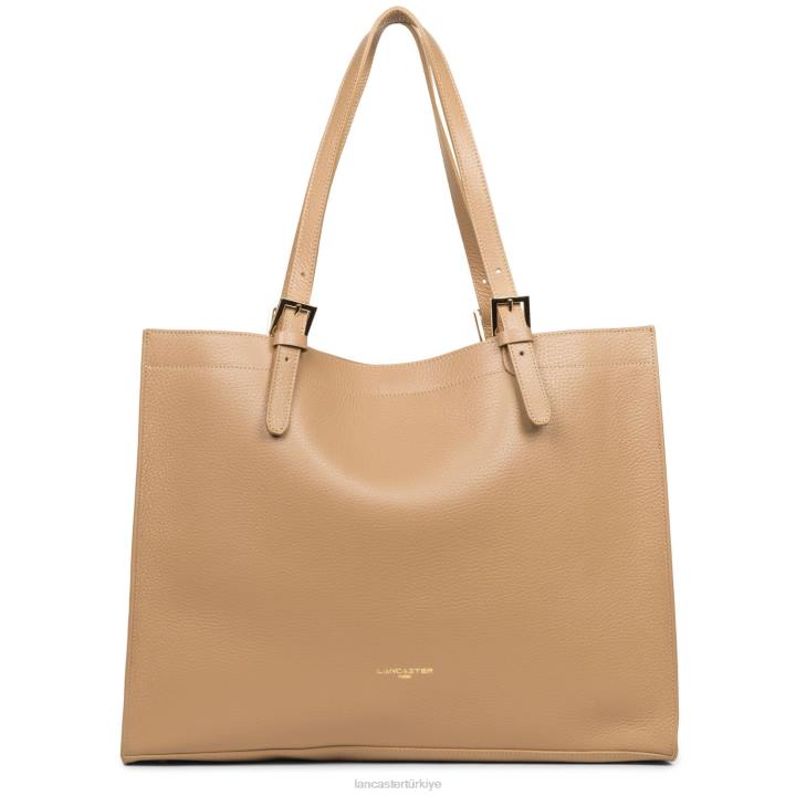 kadınlar ekstra büyük taşıma çantası foulonne çift kişilik doğal-bej Lancaster Paris çanta H0LP3813