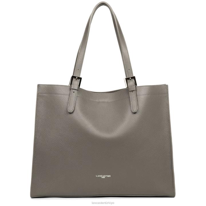 kadınlar ekstra büyük taşıma çantası foulonne çift kişilik gris-in-vert paon Lancaster Paris çanta H0LP3817