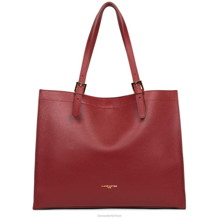 kadınlar ekstra büyük taşıma çantası foulonne çift kişilik kızarık karmin Lancaster Paris çanta H0LP3811