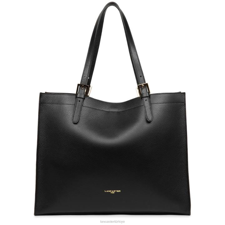 kadınlar ekstra büyük taşıma çantası foulonne çift kişilik noir-in-çıplak Lancaster Paris çanta H0LP3814