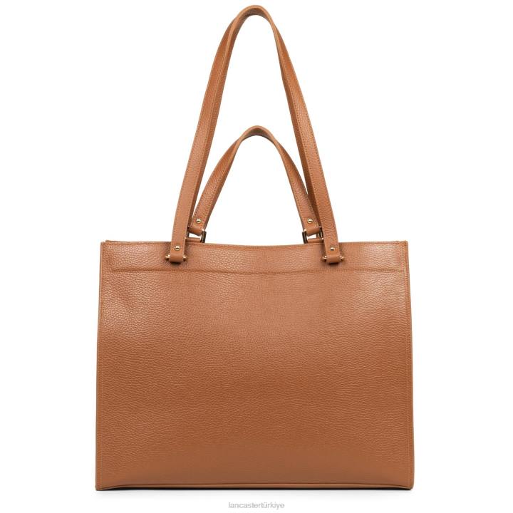 kadınlar ekstra büyük taşıma çantası foulonne çift kişilik turuncu deve Lancaster Paris çanta H0LP4521