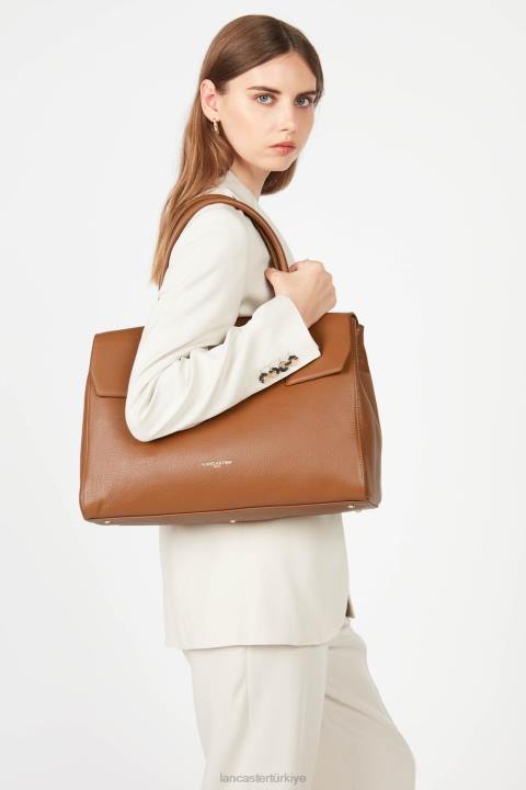 kadınlar ekstra büyük taşıma çantası foulonne milano karamel Lancaster Paris çanta H0LP2685