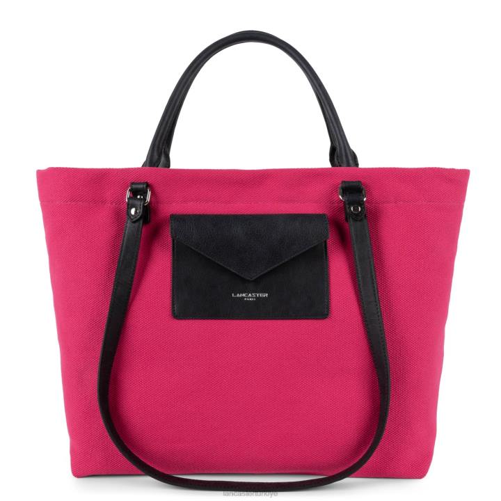 kadınlar ekstra büyük taşıma çantası kanvas bilinçli fuxia Lancaster Paris çanta H0LP4486
