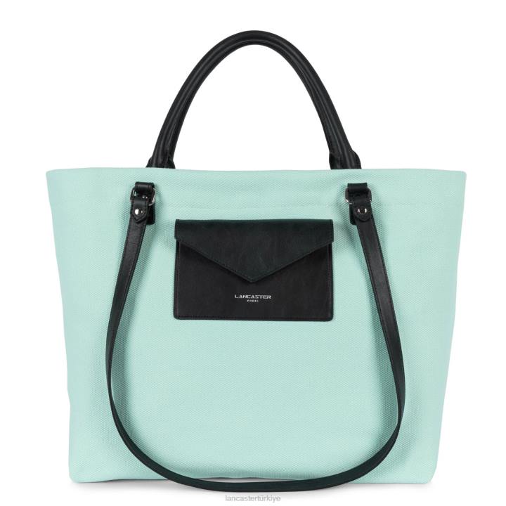 kadınlar ekstra büyük taşıma çantası kanvas bilinçli mavi clair Lancaster Paris çanta H0LP4485