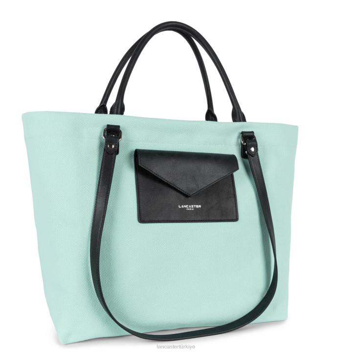 kadınlar ekstra büyük taşıma çantası kanvas bilinçli mavi clair Lancaster Paris çanta H0LP4485