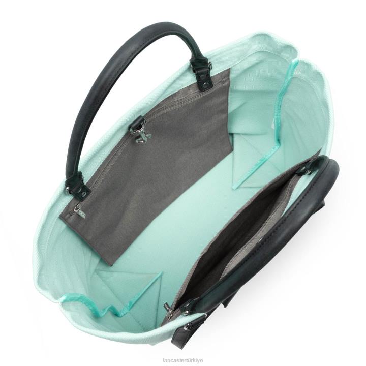 kadınlar ekstra büyük taşıma çantası kanvas bilinçli mavi clair Lancaster Paris çanta H0LP4485