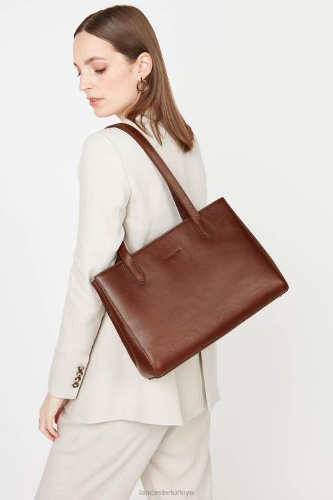 kadınlar kadın çantası efsane konyak Lancaster Paris çanta H0LP4033