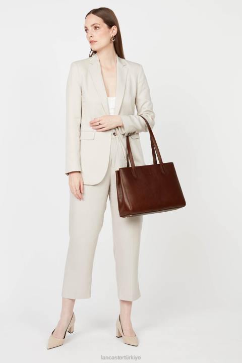 kadınlar kadın çantası efsane konyak Lancaster Paris çanta H0LP4033