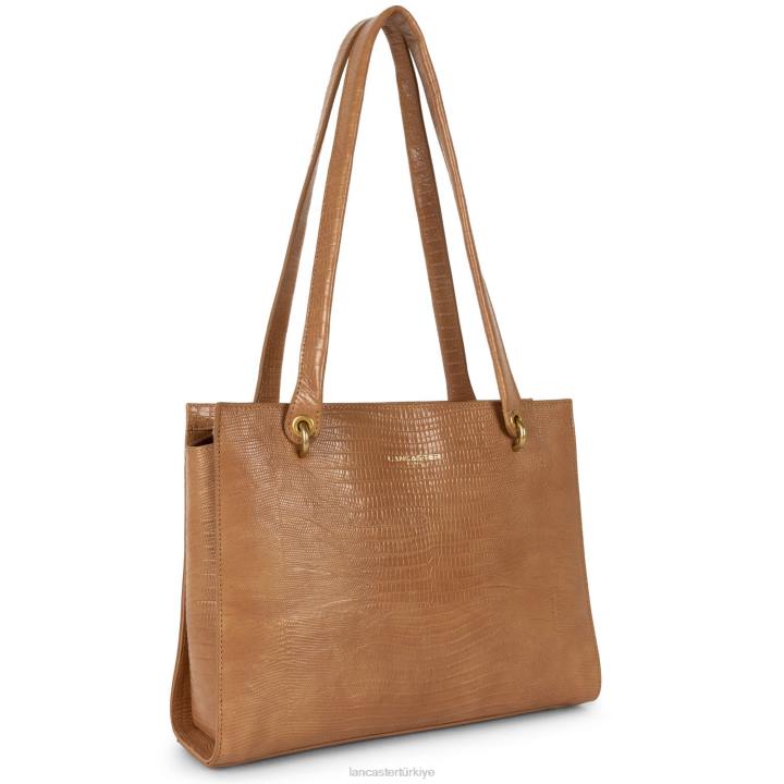 kadınlar kadın çantası egzotik lezard ve timsah cn deve lezard Lancaster Paris çanta H0LP3245