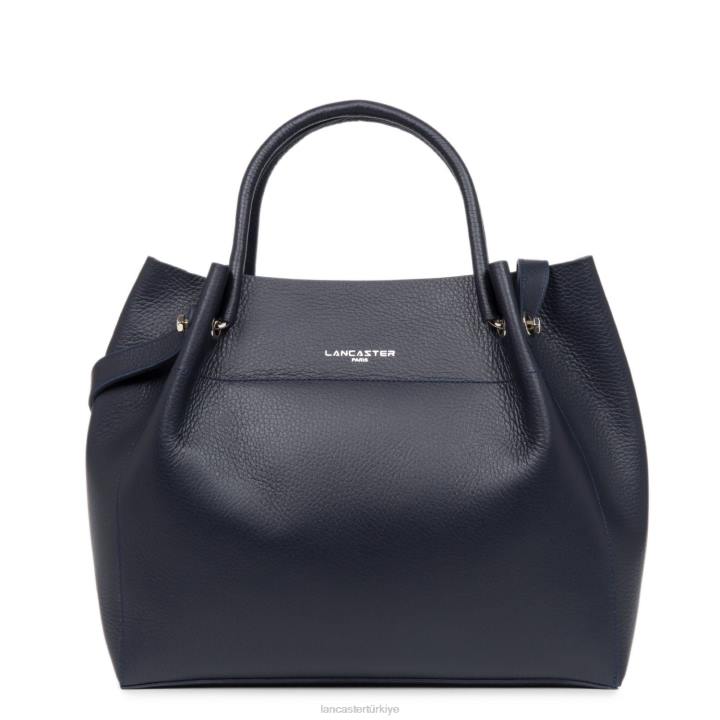 kadınlar kadın çantası faulonne çift kişilik bleu fonce-in-argent Lancaster Paris çanta H0LP2982