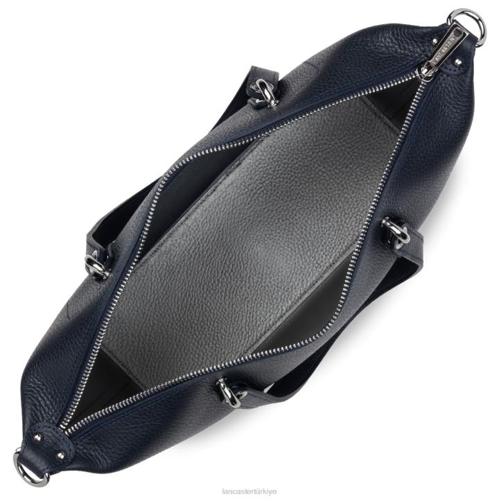 kadınlar kadın çantası faulonne çift kişilik bleu fonce-in-argent Lancaster Paris çanta H0LP3368