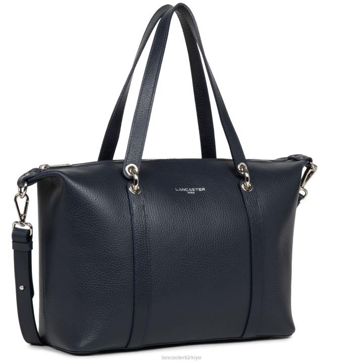 kadınlar kadın çantası faulonne çift kişilik bleu fonce-in-argent Lancaster Paris çanta H0LP3368