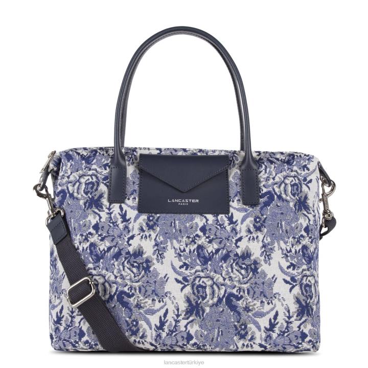 kadınlar kadın çantası gerçek damier tresse mavi fleur Lancaster Paris çanta H0LP3488