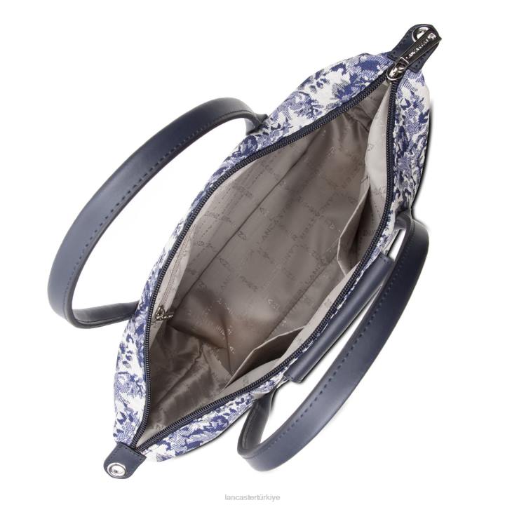 kadınlar kadın çantası gerçek damier tresse mavi fleur Lancaster Paris çanta H0LP3488