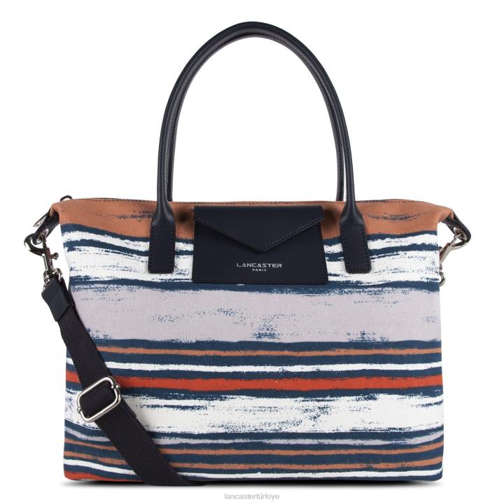 kadınlar kadın çantası gerçek damier tresse mavi ışınlar Lancaster Paris çanta H0LP3490