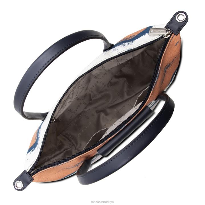 kadınlar kadın çantası gerçek damier tresse mavi ışınlar Lancaster Paris çanta H0LP3490