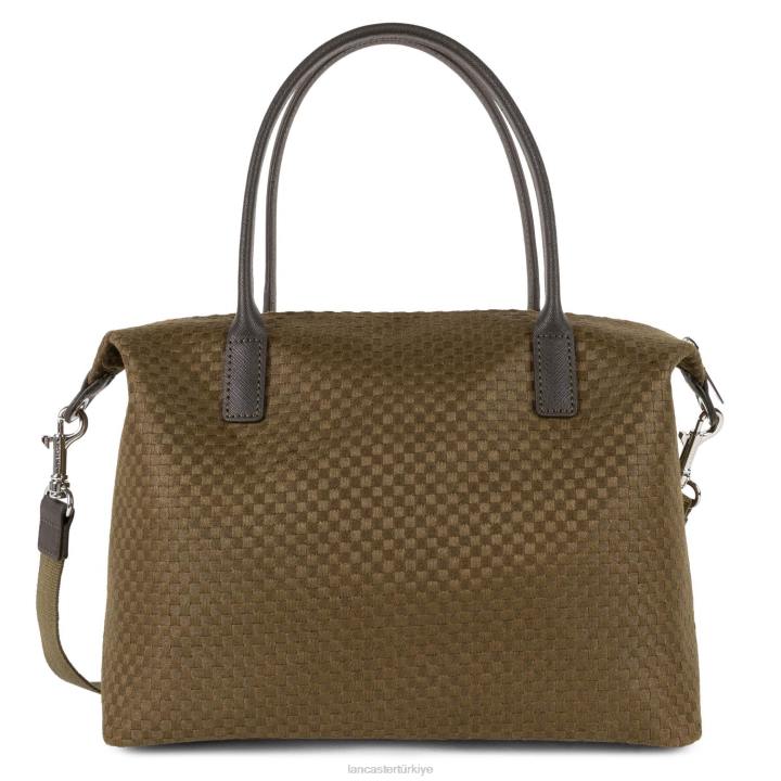 kadınlar kadın çantası gerçek damier tresse tütün Lancaster Paris çanta H0LP3485