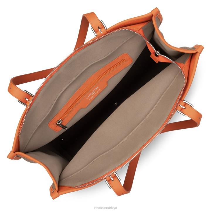 kadınlar kadın çantası gerçek midi turuncu Lancaster Paris çanta H0LP3287