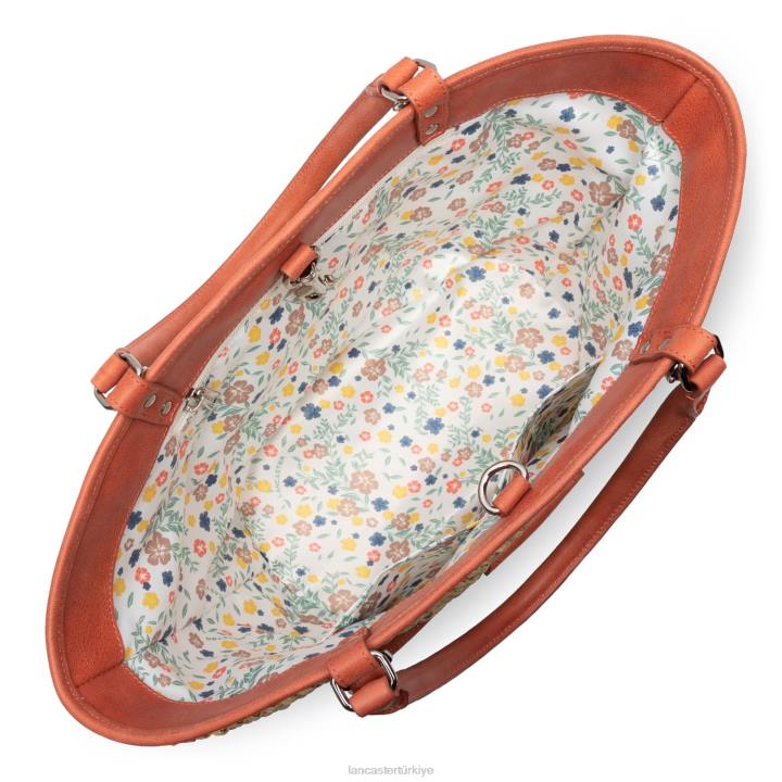 kadınlar kadın çantası gerçek sepetçi söğüdü bej-konyak Lancaster Paris çanta H0LP4535