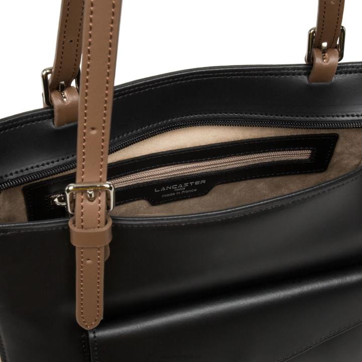 kadınlar kadın çantası pürüzsüz noir-çıplak-vizon Lancaster Paris çanta H0LP3555