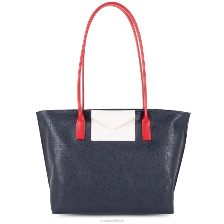 kadınlar m kadın çantası maya bleu fonce-ekru-rouge Lancaster Paris çanta H0LP2843