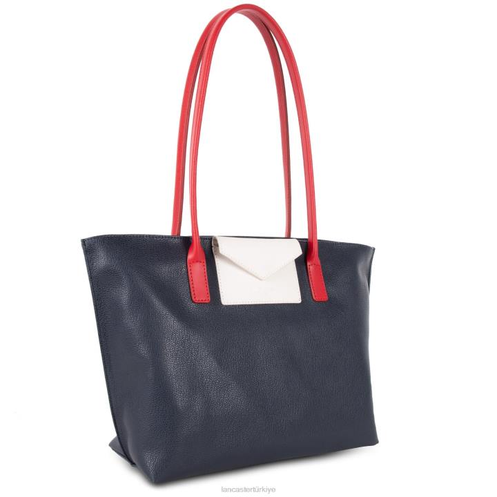 kadınlar m kadın çantası maya bleu fonce-ekru-rouge Lancaster Paris çanta H0LP2843
