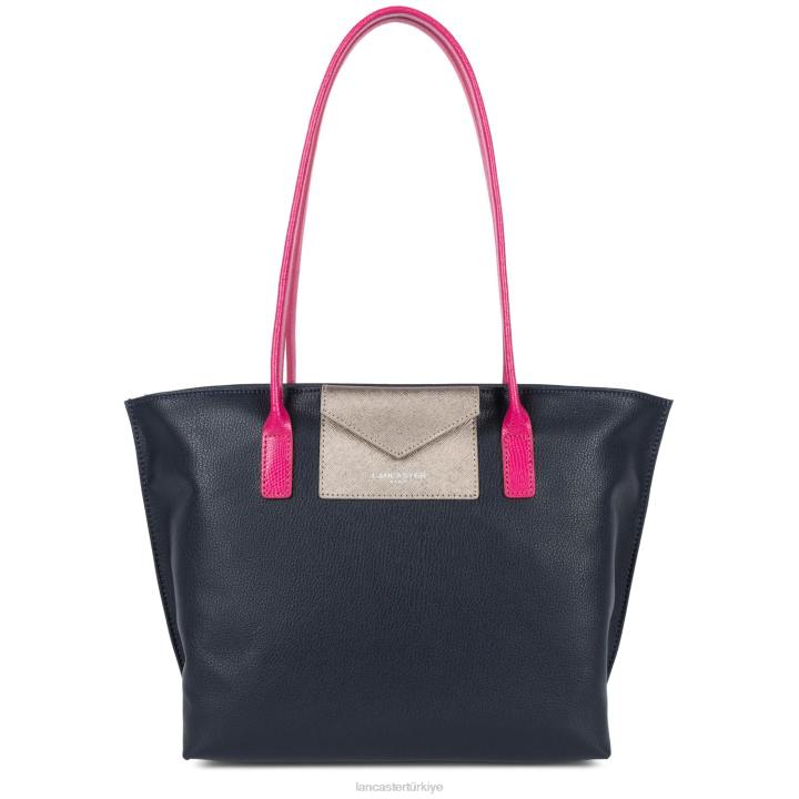 kadınlar m kadın çantası maya bleu fonce-gris argente-fuxia Lancaster Paris çanta H0LP2830