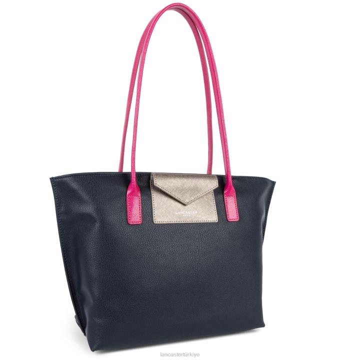 kadınlar m kadın çantası maya bleu fonce-gris argente-fuxia Lancaster Paris çanta H0LP2830