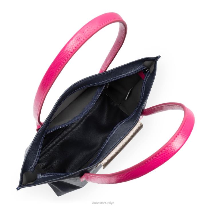 kadınlar m kadın çantası maya bleu fonce-gris argente-fuxia Lancaster Paris çanta H0LP2830
