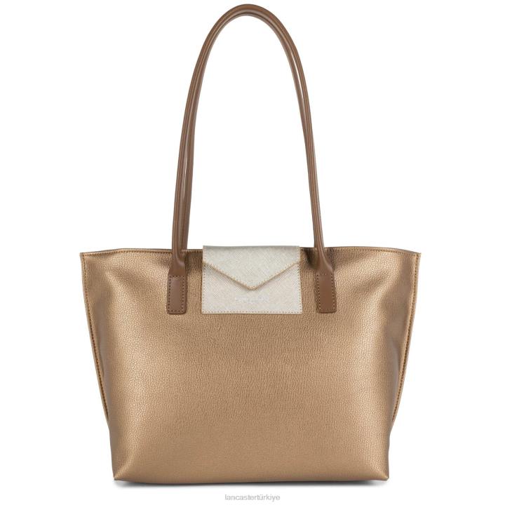 kadınlar m kadın çantası maya cuivre-şampanya-vison Lancaster Paris çanta H0LP2835