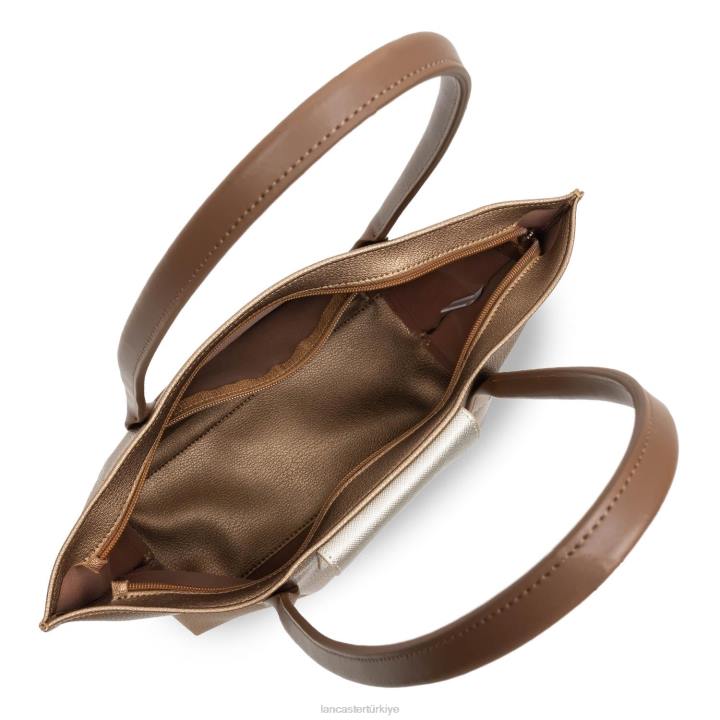 kadınlar m kadın çantası maya cuivre-şampanya-vison Lancaster Paris çanta H0LP2835
