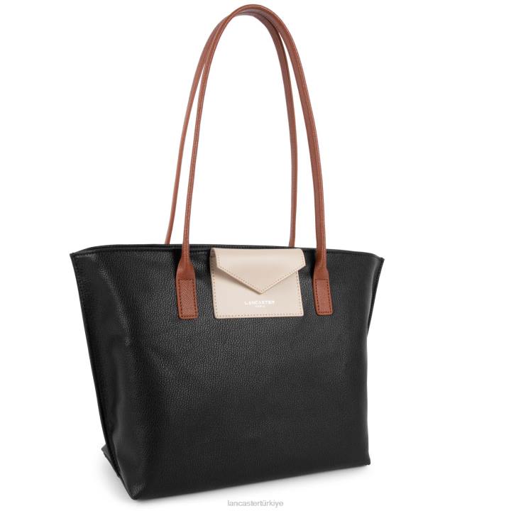 kadınlar m kadın çantası maya noir-galet gülü-konyak Lancaster Paris çanta H0LP2836