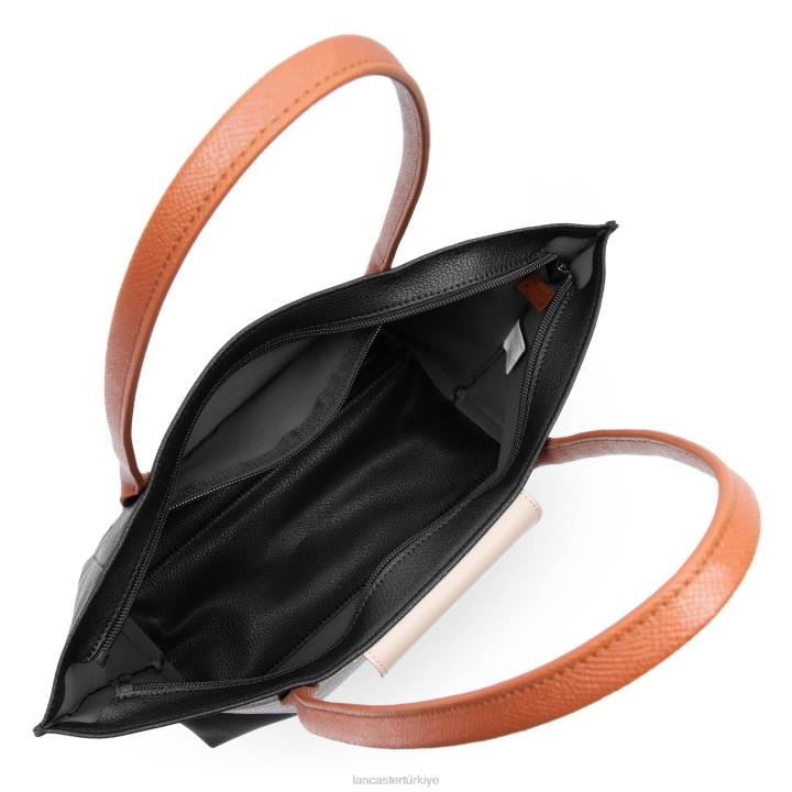 kadınlar m kadın çantası maya noir-galet gülü-konyak Lancaster Paris çanta H0LP2836