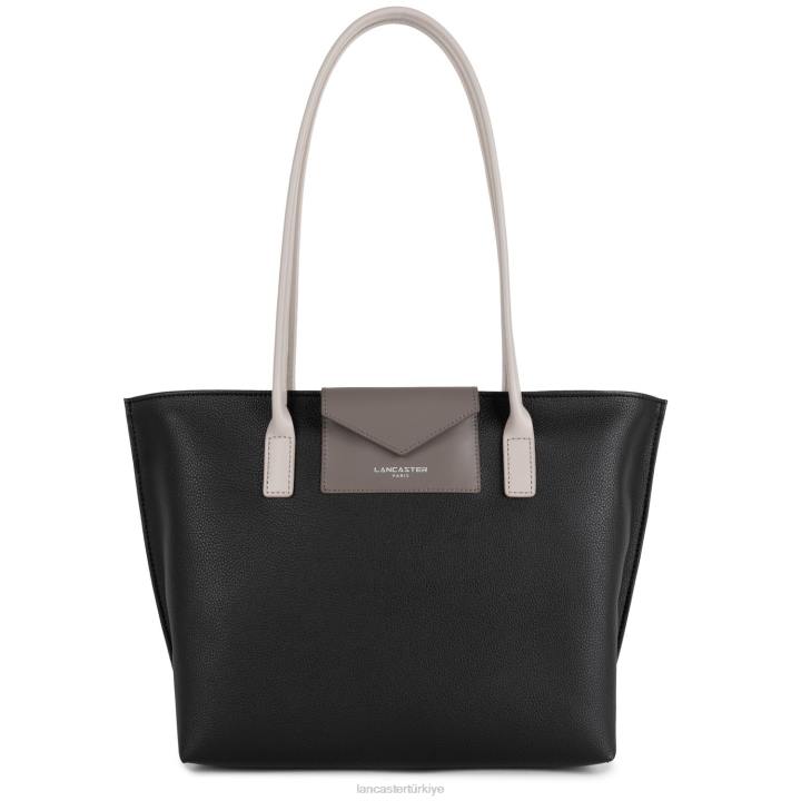 kadınlar m kadın çantası maya noir-taupe-galet gülü Lancaster Paris çanta H0LP2837