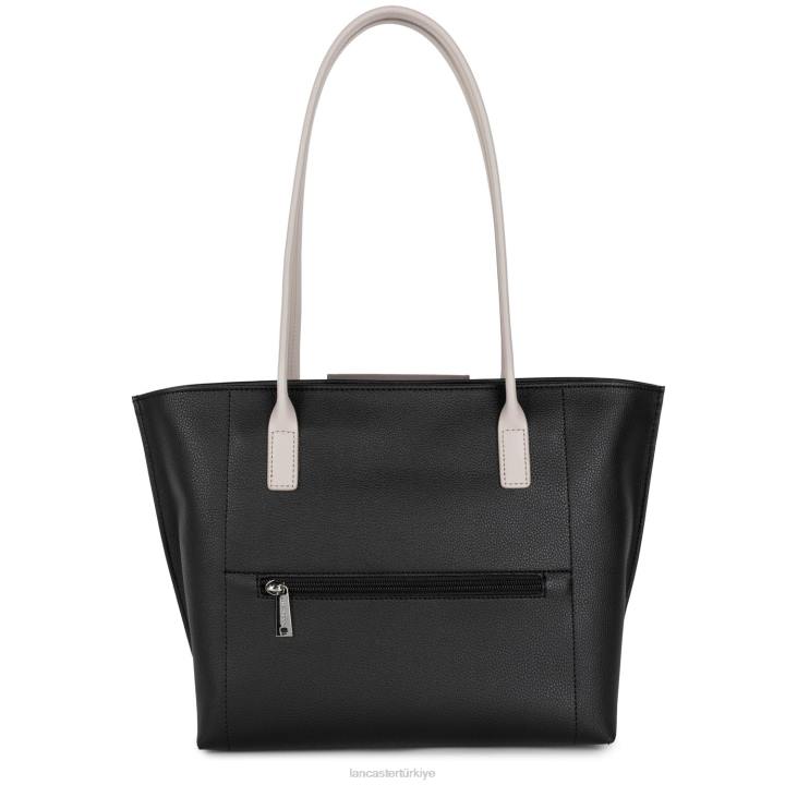 kadınlar m kadın çantası maya noir-taupe-galet gülü Lancaster Paris çanta H0LP2837